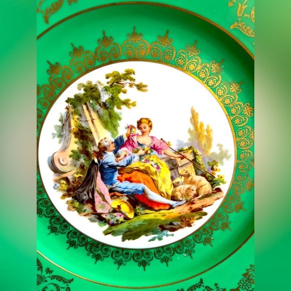 Volkstedt Porcelain 11” Handpainted Plate Made In Germany. - Picture 4 of 7